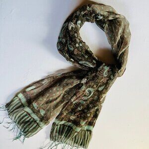 Indonesian Batik Silk Scarf